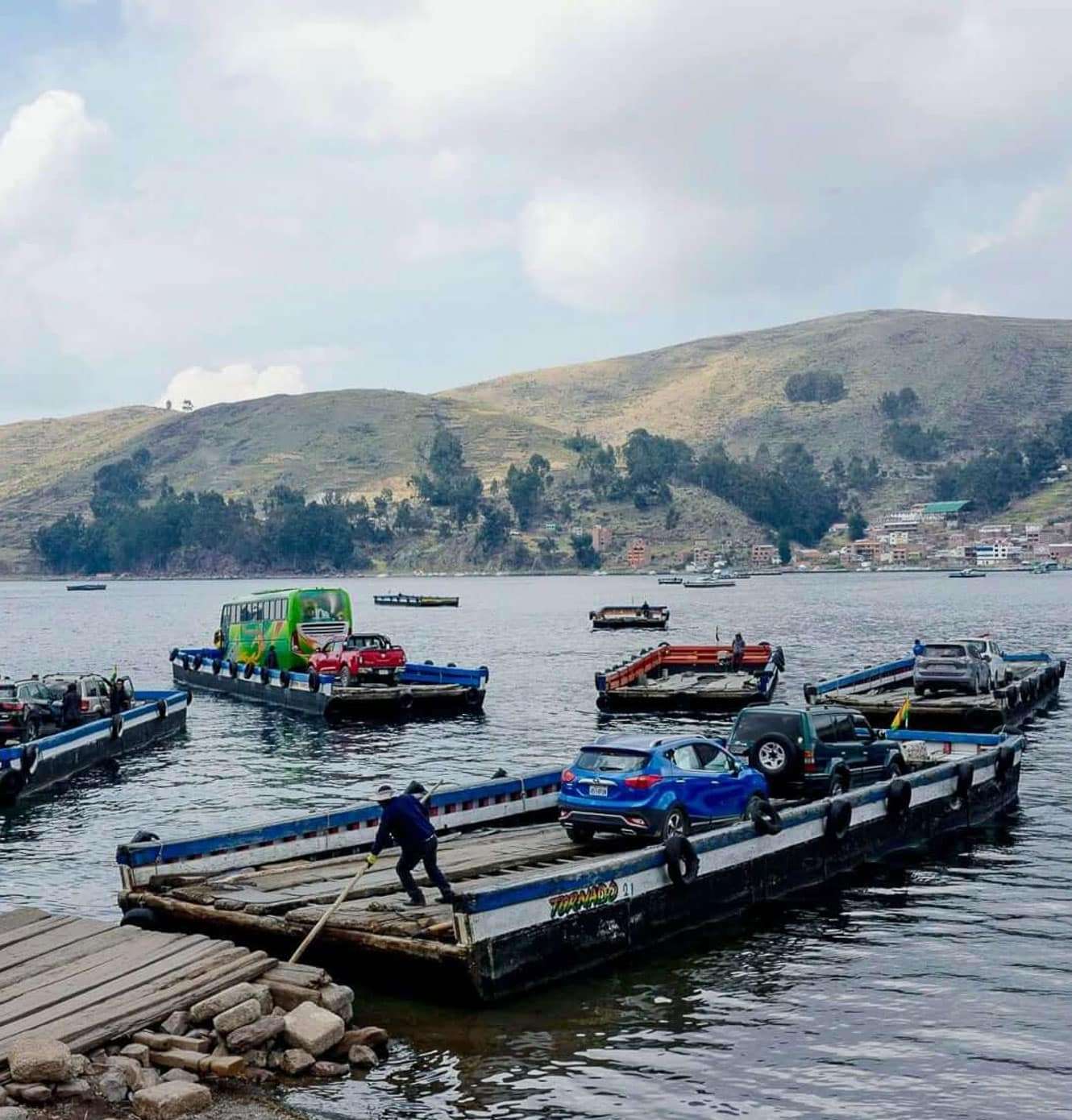 Car Ferries in Taquina, Lake Titicaca, Bolivia