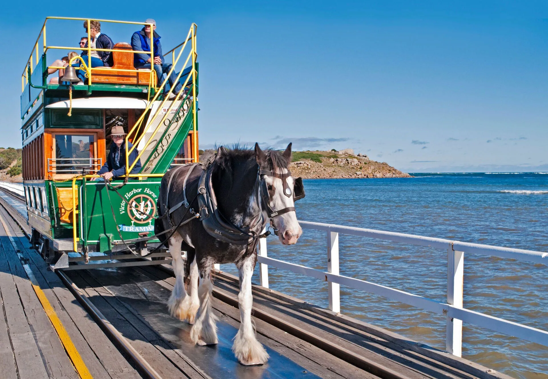 Horse drawn tram in Victor Harbor