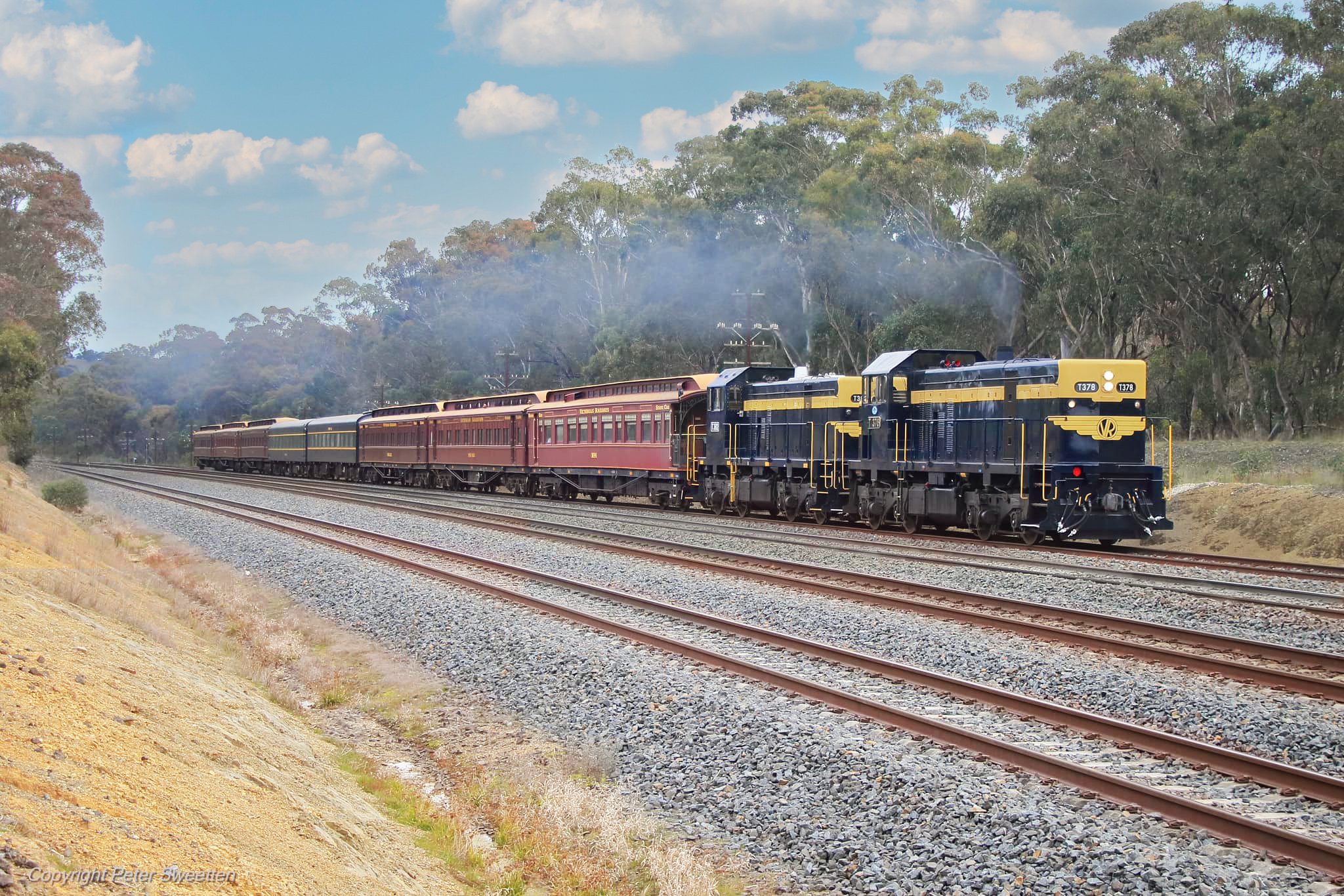 Victorian Goldfields Railway Historic diesel hauled train - Credit Michael Fedor