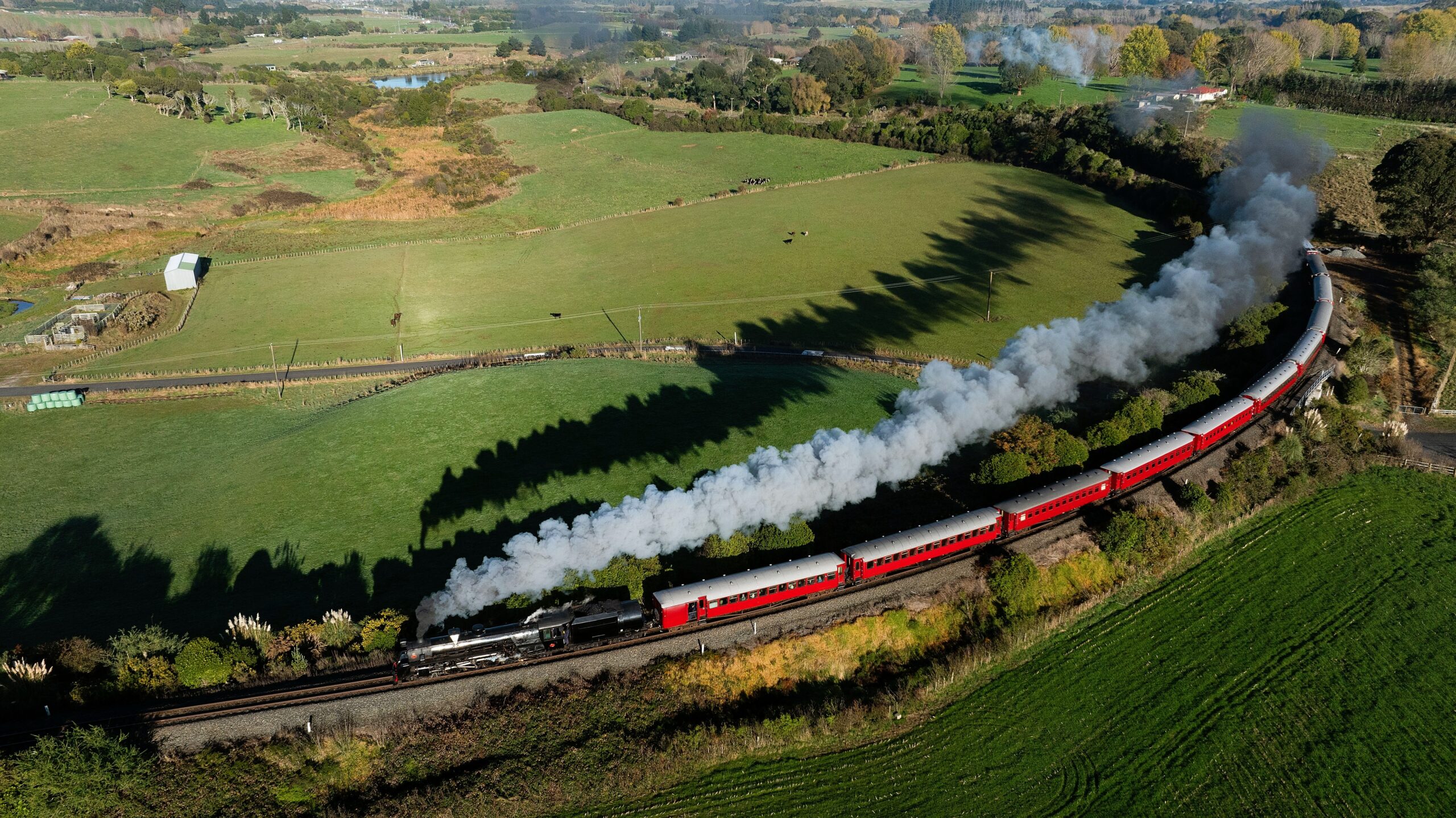 Steam-hauled train