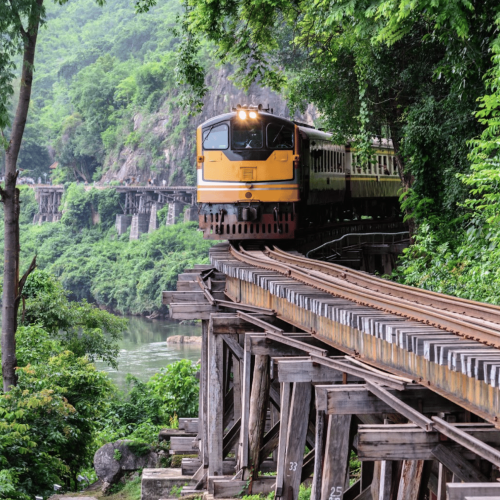 Burma Railway in Kanchanaburi, Thailand